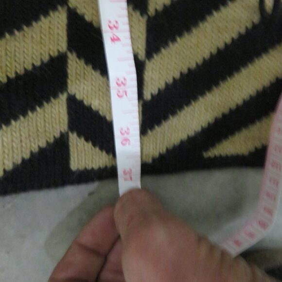 Cocogio Italian Wool Alpaca Blend Open Front Sweater Coat Black & Tan sz M/L NWT - Picture 9 of 10